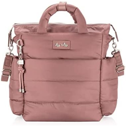 Itzy Ritzy Dream Convertible Diaper Bag Tote Backpack - Baby Diaper Bag with 14 Pockets, Changing Pad & More (Canyon Rose)