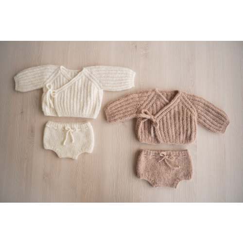 Unisex Baby Knitted Cardigan and Bloomers, Newborn Photography Outfit, Newborn Sweater, Newborn Diaper Cover, Newborn Coming Home Outfit