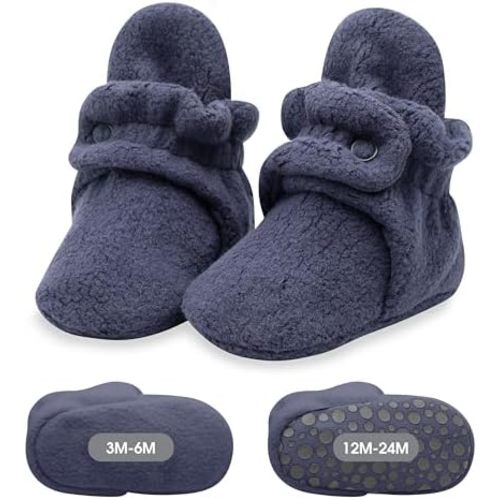 Zutano unisex-baby Cozie Fleece Baby Booties With Grippers