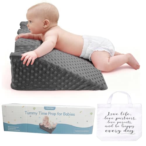 Nursing Reflux Prop for Infant,Baby Colic & Gas Relief,Memory Foam Nursery Support for Newborns with Reusable Bag & Colorbox [Upgrade],Baby Tummy Time Prop for Neck and Shoulder Strength Growth