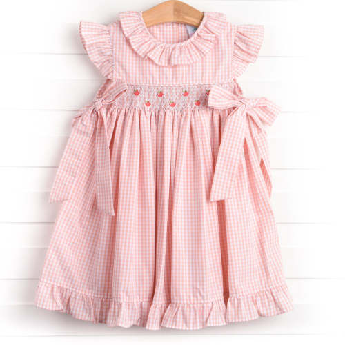 Pink Lady Picks Smocked Dress, Pink – Stitchy Fish