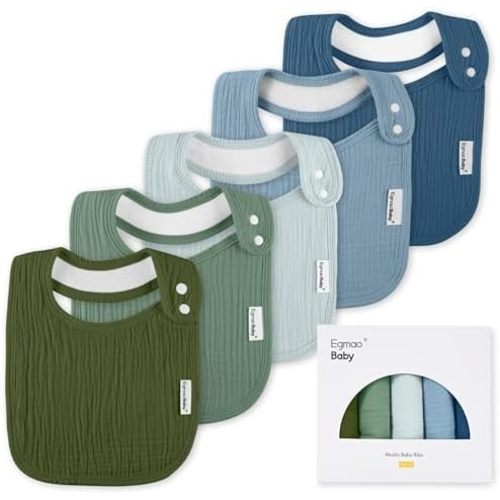 Muslin Baby Bibs for Drooling and Teething,Bibs for Boys Girls