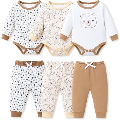 Jecson Baby Boy Clothe Baby Boy Outfits Soft Stretch Long Sleeve Set 0M-18M
