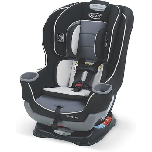 Graco Extend2Fit Convertible Car Seat, 2-in-1 Forward & Rear-Facing Baby Car Seat, 1.8-30 kg (4-65 lb), Gotham