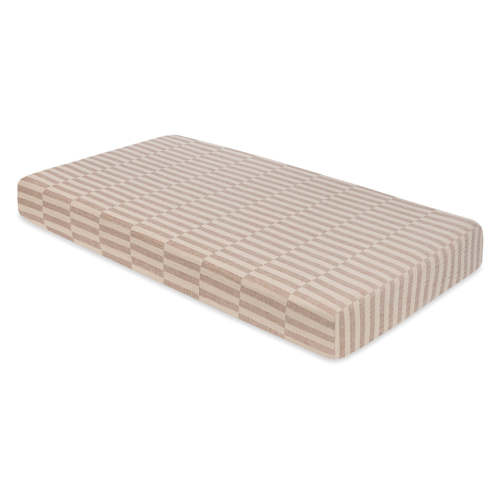 Crib Sheet In GOTS Certified Organic Muslin Cotton - Cocoa Stripe