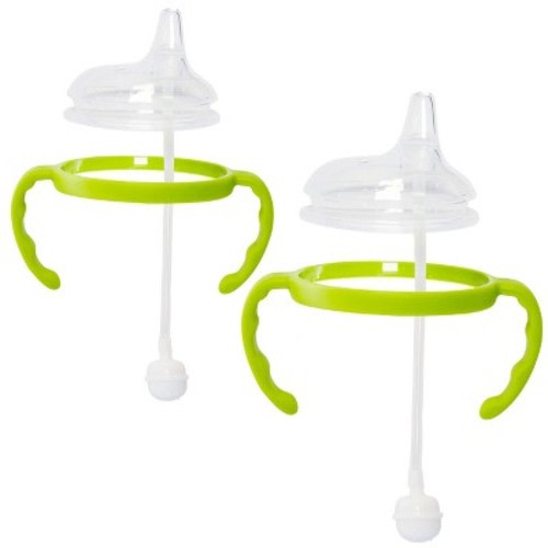 Botabee Soft Spout Transition Sippy Cup for 5oz & 8oz bottles, 2pack, Pink, Color: Green
