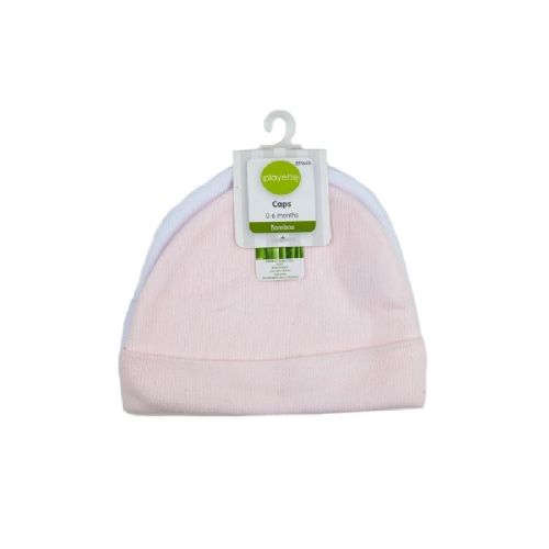 Playette Caps 2 Pack Pink/White