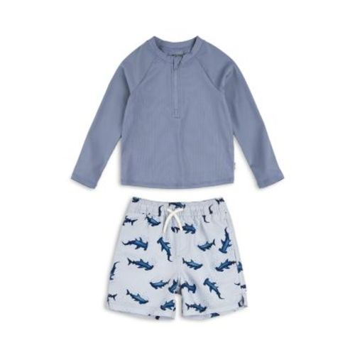 Boys' Long Sleeved Rash Guard & Shorts Two Piece Swimsuit - Baby