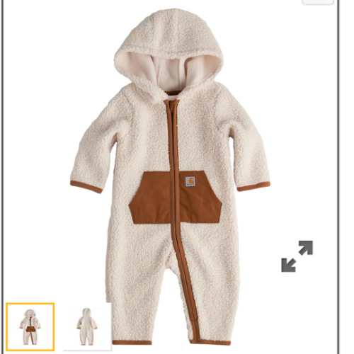 Boys' Long Sleeve Zip-Front Sherpa Coverall (Baby) | Fall Layering Clothing Essentials | Carhartt