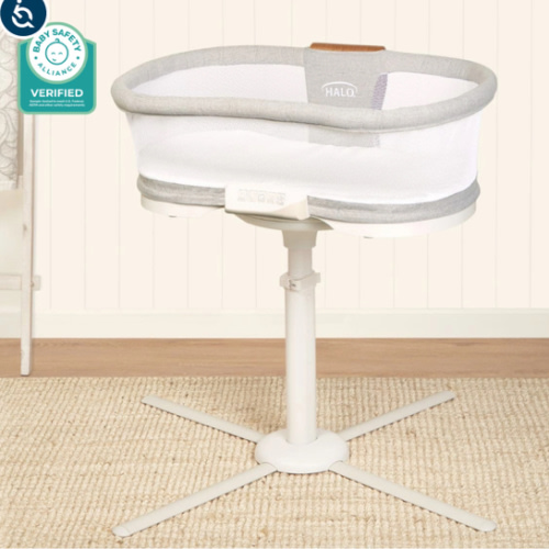 HALO - BassiNest Luxe Vibrating Bassinet, Bedside Sleeper - white