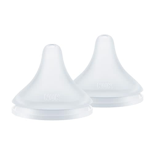 NUK Perfect Match, Slow Flow, Soft Silicone Nipple with Anti-Colic Vent, 2 Pack, BPA Free
