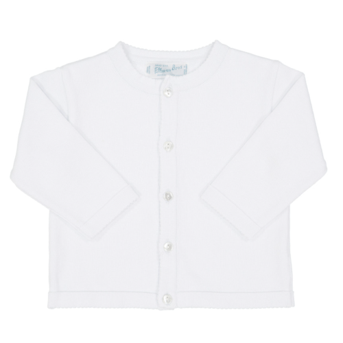 Feltman Brothers Classic Knit Cardigan - White, 9M