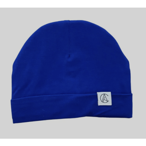 Satin Lined Jersey Beanie-Sapphire – Aarin & Co.