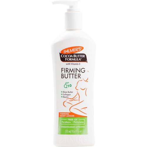 Palmer's Cocoa Butter Formula with Vitamin E + Q10 Firming Butter Body Lotion, Postpartum Essentials Skin Care, Shea Butter, Collagen and Elastin, 10.6 Fl Oz