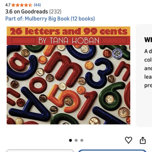 26 Letters and 99 Cents: A Classic Wordless Book About the Alphabet and Counting Coins for Kids (Ages 4-8) (Mulberry Books)