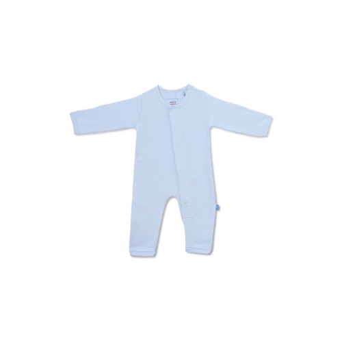 Simply Soft Baby Blue Organic Cotton Magnetic Closure Romper | Nordstromrack