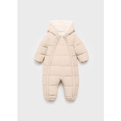 Sherpa hooded jumpsuit - Kids | MANGO USA