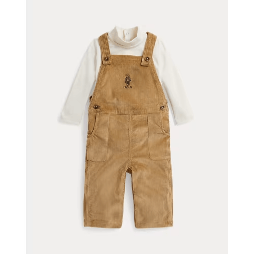 Cotton Bodysuit & Corduroy Overall