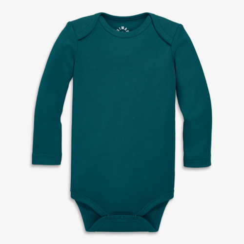 Organic long sleeve babysuit - forest