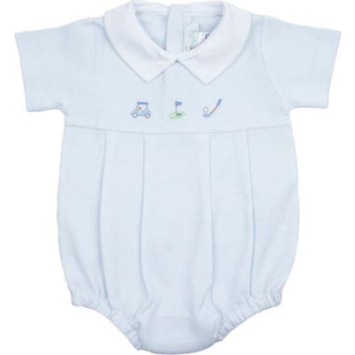 Pointed Collar Golf Bubble Romper, 9M