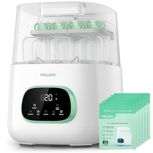 Upgraded Bottle Washer Pro, All-in-One Baby Bottle Washer and Sterilizer & Dryer, Cleaning Machine for Bottles, Pump Parts & Baby Essentials, Effortless Care, Replaces Hand Washing