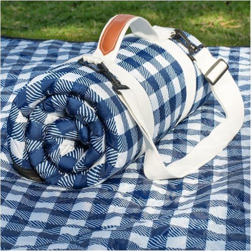 Genovega Waterproof Picnic Blanket Beach Outdoor Mat Rug Registry Wedding Search by Name Must Have Items Newly Wed Married Couple Gifts Bridal Husband Wife Men Women Mr Mrs 1 Anniversary Present