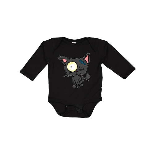 Inktastic Goth Animals Pets Black Cat Boys or Girls Long Sleeve Baby Bodysuit