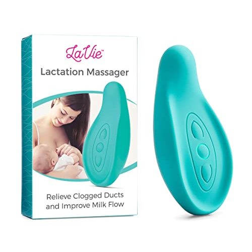 LaVie Lactation Massager for Breastfeeding, Nursing, Pumping, Support for Clogged Ducts, Mastitis, Engorgement (Single Cable, Teal)