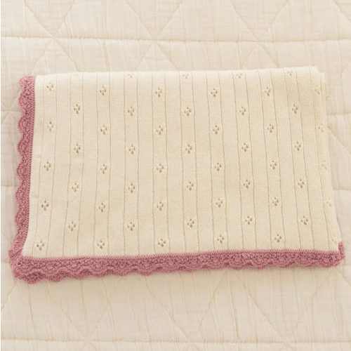 Pointelle Knit Blanket