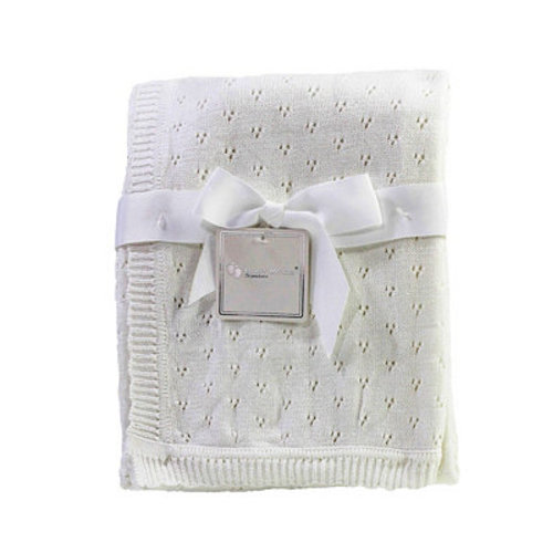 3 Stories Trading Pointelle Layette Baby Blanket