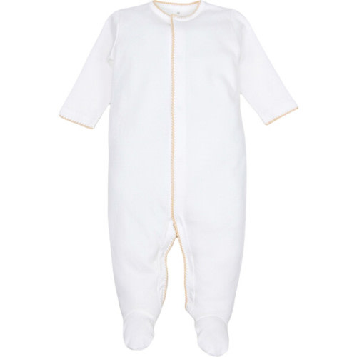 Pima Baby Pajama, Almond - Baby Bloom Organics in Newborn size