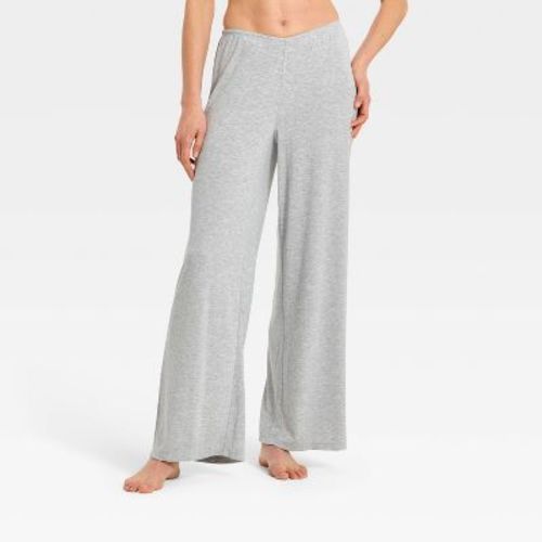 Women's Ribbed Cooling Jersey Pajama Pants - Auden™ Heather Gray XS Short