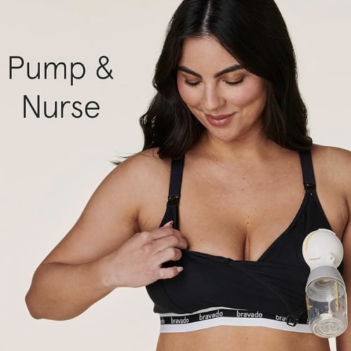 Bravado Designs 2-in-1 Pumping & Nursing Bra Hands Free for Maternity & Breastfeeding