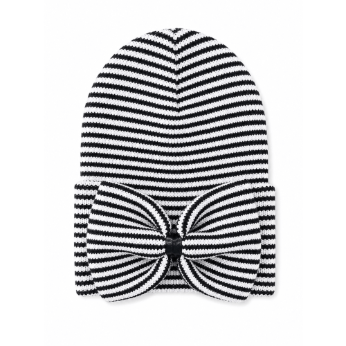 Baby's First Hat®, Black/White Stripe Bow – SpearmintLOVE