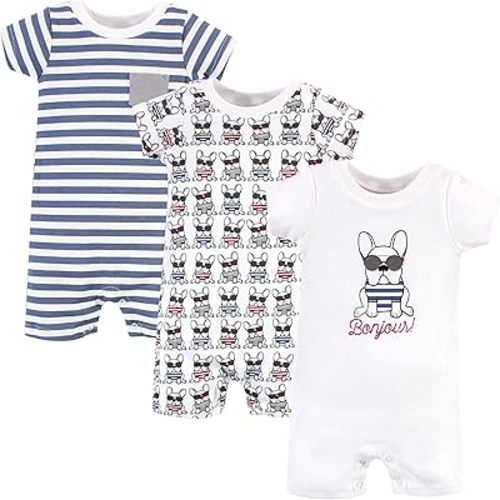 Hudson Baby Unisex Cotton Rompers
