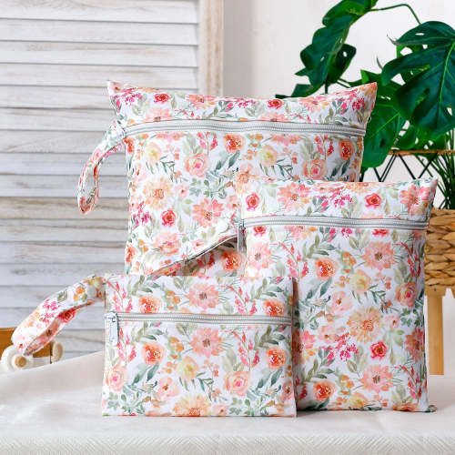 3 Piece Reusable Waterproof Baby Wet Bag Set – Multi-Size, 6 Cute Designs