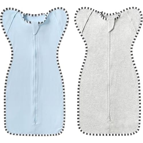 2-Pack Baby Transition Swaddle Set, Breathable Infant Sleep Sack, Soft Swaddling Sack for Boy Girl