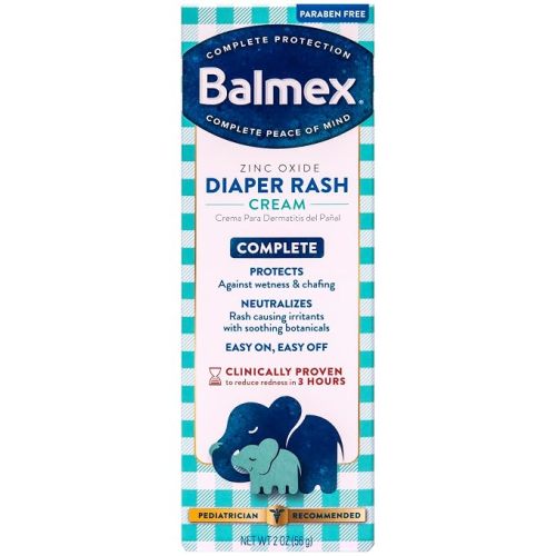 Balmex Complete Protection Baby Diaper Rash Cream with Zinc Oxide + Soothing Botanicals, 4 Ounce (Pack of 2)
