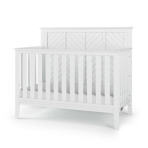 Child Craft Atwood 4-in-1 Convertible Crib, Converts to Day Bed, Toddler Bed and Full Size Bed, 3 Mattress Positions, Baby Safe Finish (Matte White)