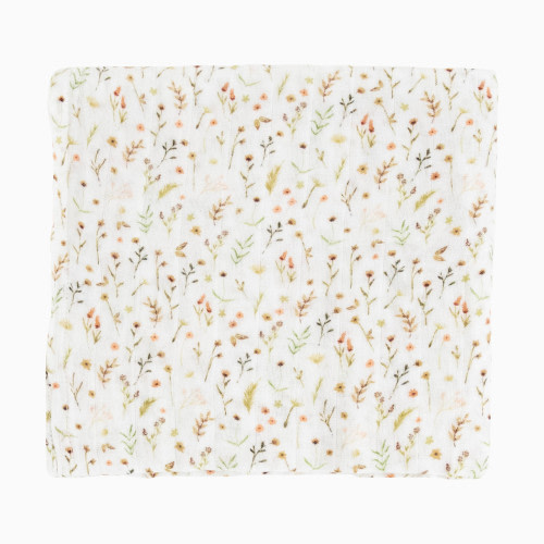 Organic Cotton Muslin Swaddle Blanket - Floral Field