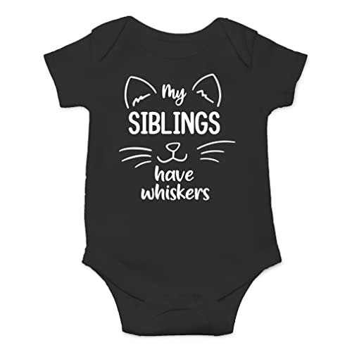 AW Fashions My Siblings Have Whiskers Baby Bodysuit Funny Cute Infant Outfit Romper Clothing Boys Girls