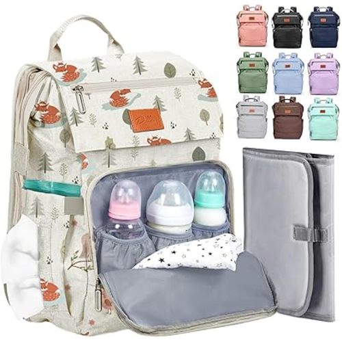 Baby Diaper Bag Backpack - Baby Bag for Boys & Girls, Toddler Backpack, Large Capacity Travel Diaper Bags w/Changing Pad, Waterproof Diaper Backpack - Best Shower Gifts for Boys - Baby Stuff