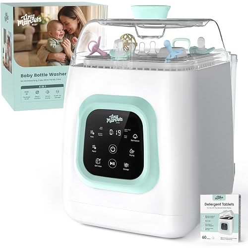 Tiny Marvels Upgraded All-in-One Baby Bottle Washer, Sterilizer and Dryer