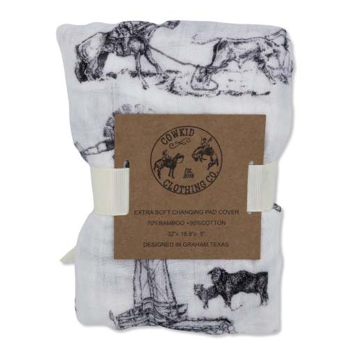 Heaven on Earth Bamboo Muslin Changing Pad Cover – Cowkid Clothing Company