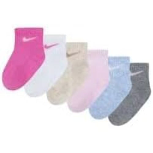 Nike Baby Socks 6-Pack (Pink/White/Grey/Tan/Blue)