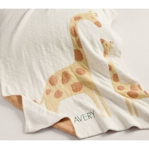 Fuzzy Giraffe Baby Blanket