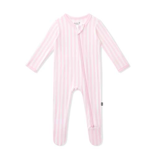 Kyte Baby | Zippered Footie in Small Sakura Stripe