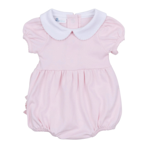 Essentials Solid Collared Ruffle Bubble - Pink – Magnolia Baby