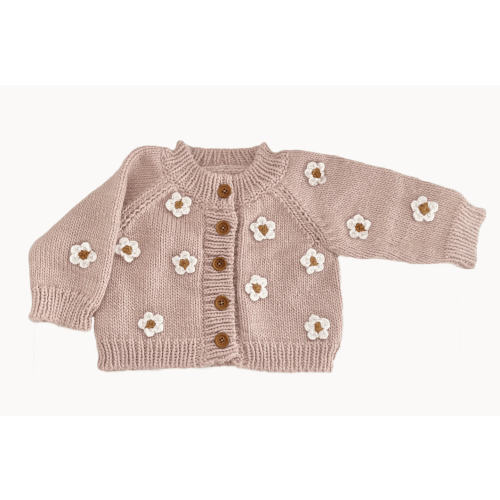 Flower Cardigan, Blush