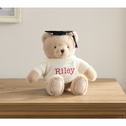 Classic Teddy Bear Plush with Sweater & Graduation Cap